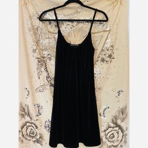 Soft Velvet Black Slip Dress ❤️ brandy melville